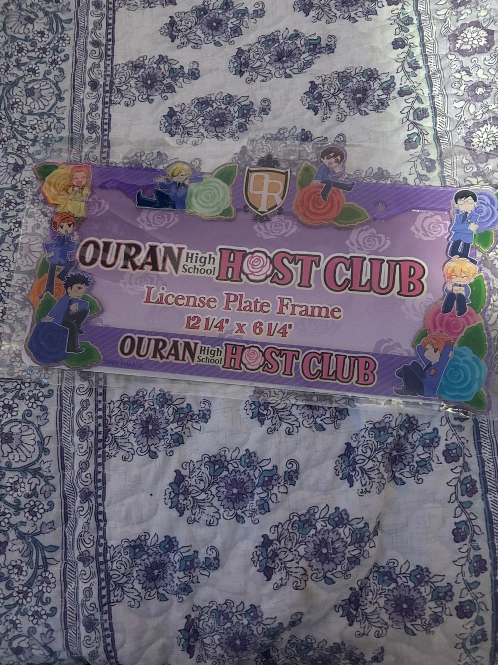 Hot Topic Ouran High School Host Club Purple License Plate Frame
